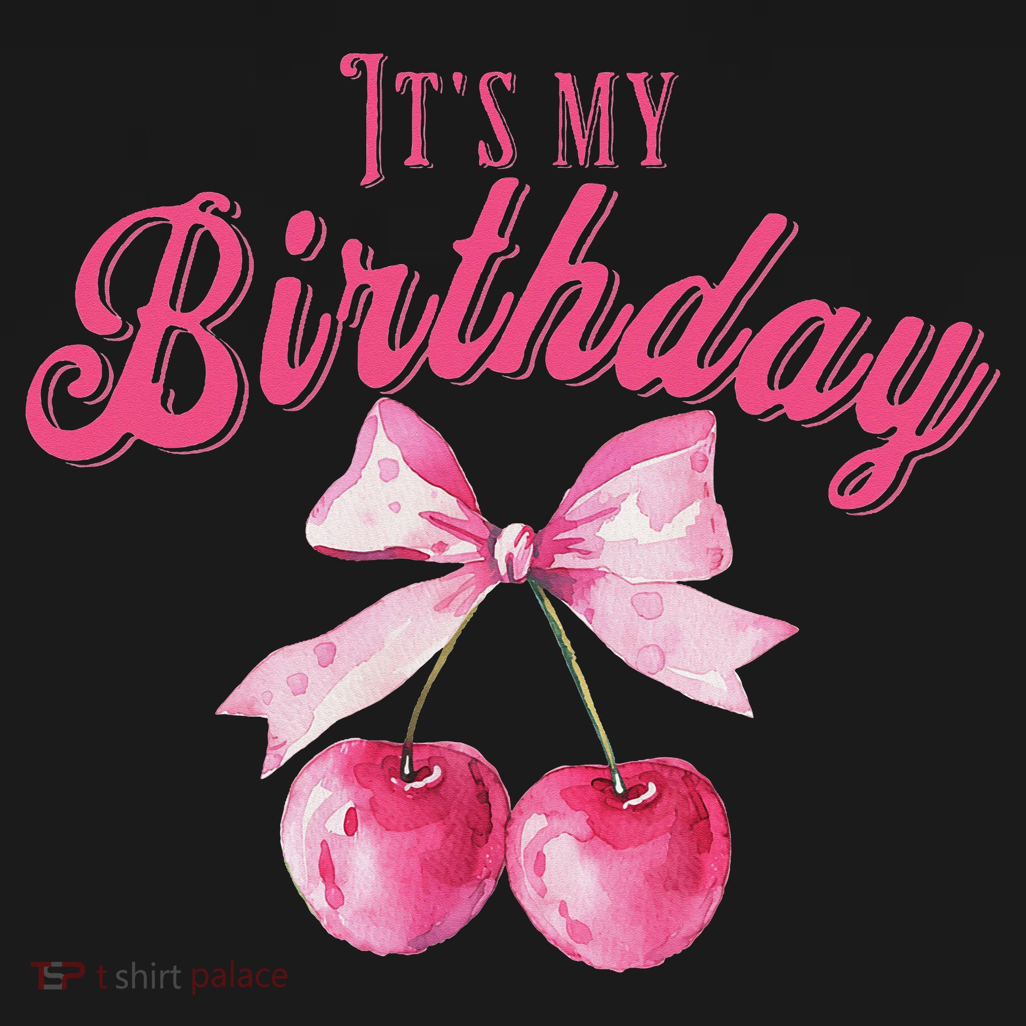 Its My Birthday Girl Coquette Cherry Bow Girly Bday Visor