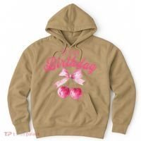 Its My Birthday Girl Coquette Cherry Bow Girly Bday Hoodie thumb 0