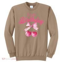 Its My Birthday Girl Coquette Cherry Bow Girly Bday Sweatshirt thumb 0