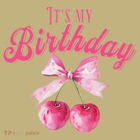 Its My Birthday Girl Coquette Cherry Bow Girly Bday Mousepad thumb 1