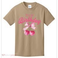 Its My Birthday Girl Coquette Cherry Bow Girly Bday Kids T-Shirt thumb 0