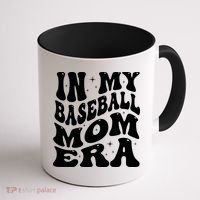 In My Baseball Mom Era Groovy Coffee Mug thumb 1