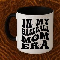 In My Baseball Mom Era Groovy Coffee Mug thumb 2