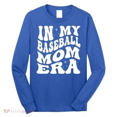 In My Baseball Mom Era Groovy Long Sleeve Shirt