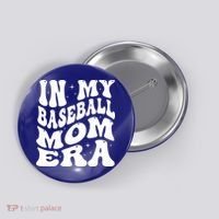 In My Baseball Mom Era Groovy Button thumb 0