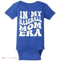 In My Baseball Mom Era Groovy Baby Bodysuit thumb 0