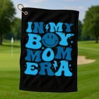 In My Boy Mom Era Golf Towel thumb 1
