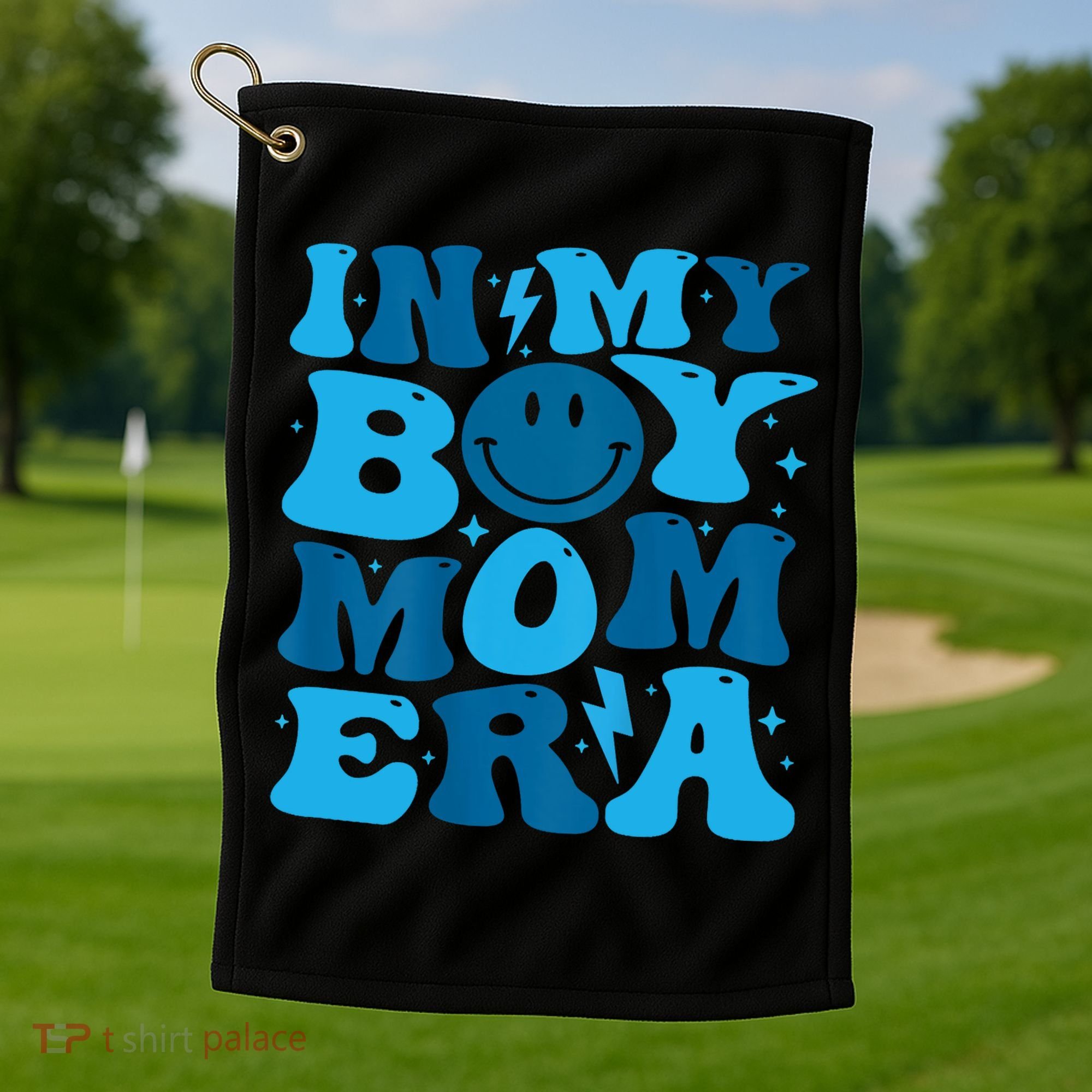 In My Boy Mom Era Golf Towel
