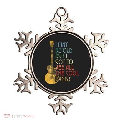 I May Be Old But I Got To See All The Cool Bands Retro Ornament