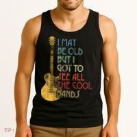 I May Be Old But I Got To See All The Cool Bands Retro Tank Top thumb 3