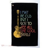 I May Be Old But I Got To See All The Cool Bands Retro Golf Towel thumb 0