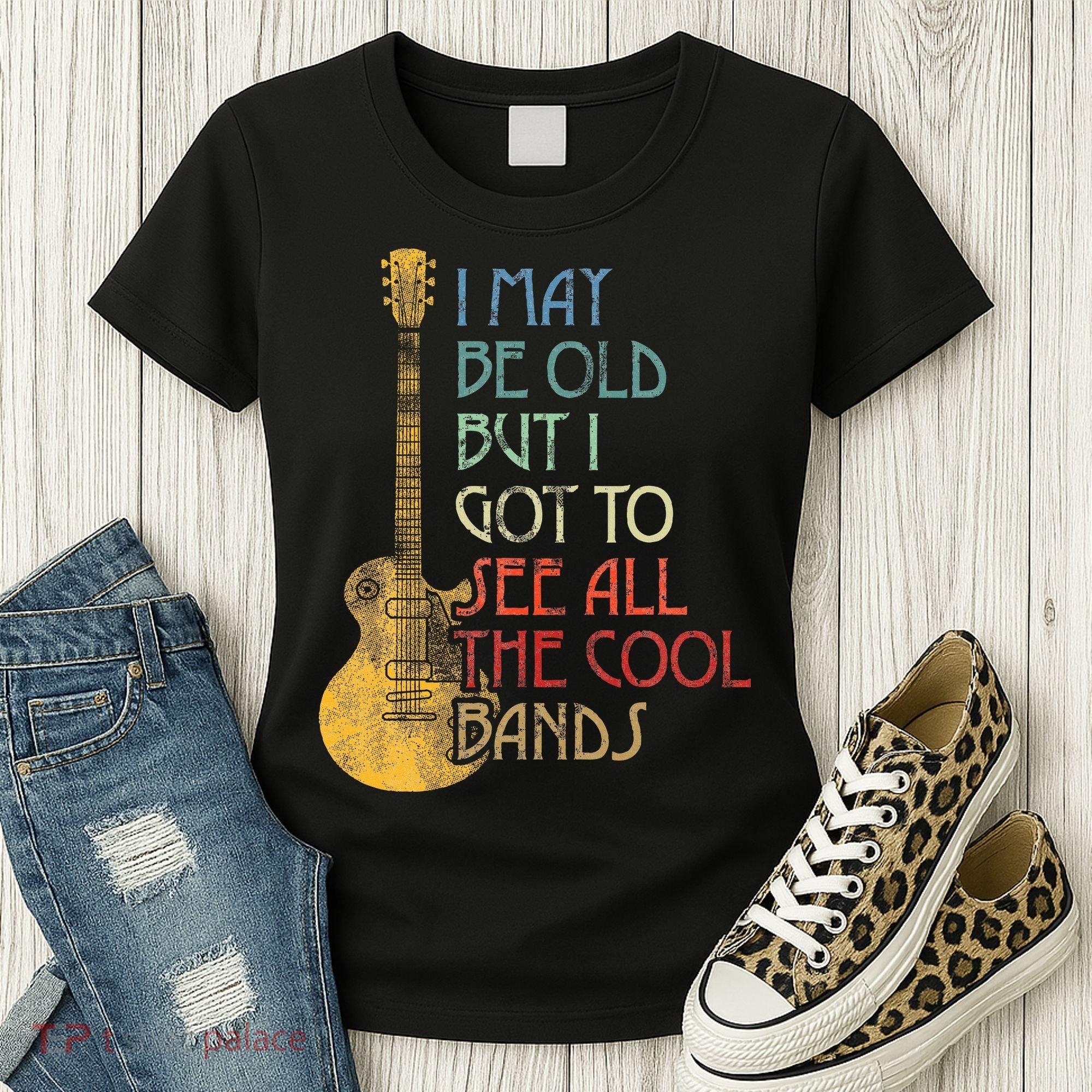 I May Be Old But I Got To See All The Cool Bands Retro Women's T-Shirt