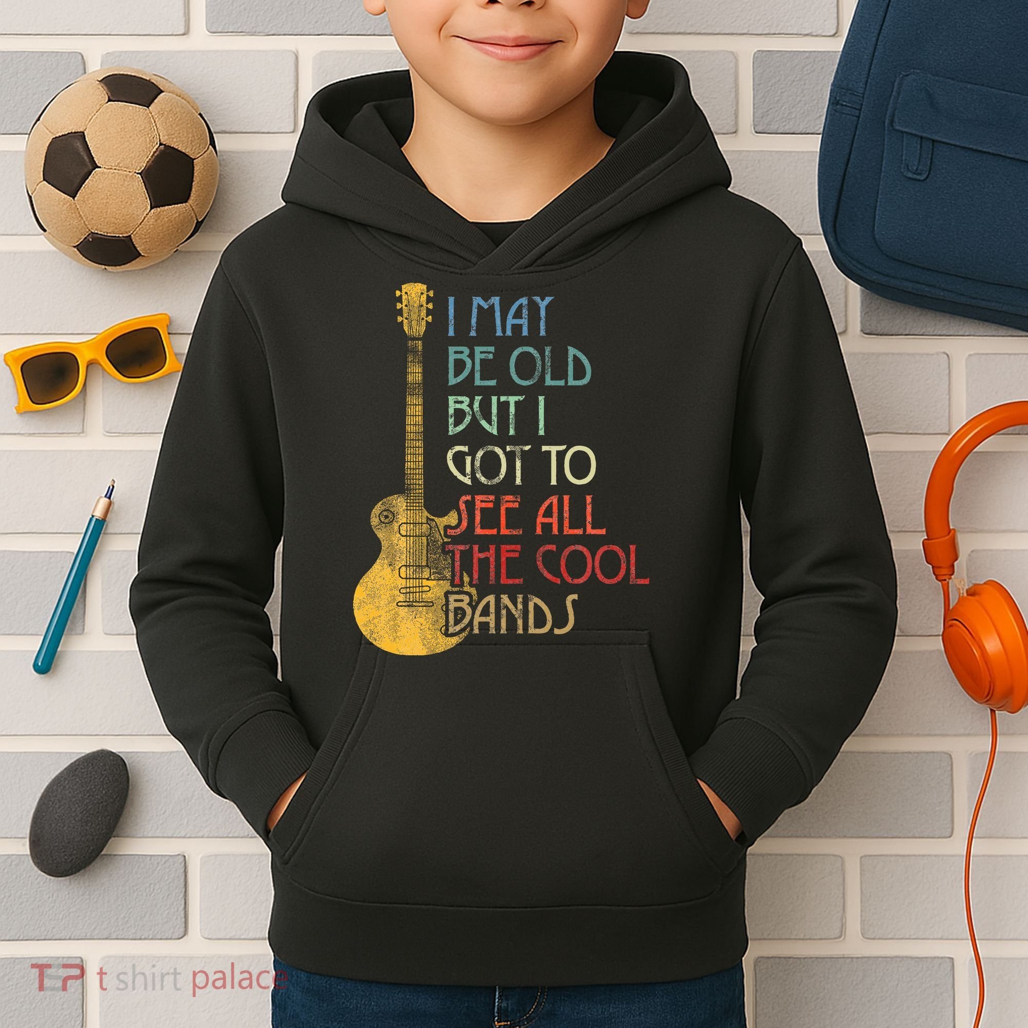 I May Be Old But I Got To See All The Cool Bands Retro Kids Hoodie