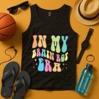 In My Brain Rot Era Brain Rot Meme Funny Quote Tank Top thumb 4