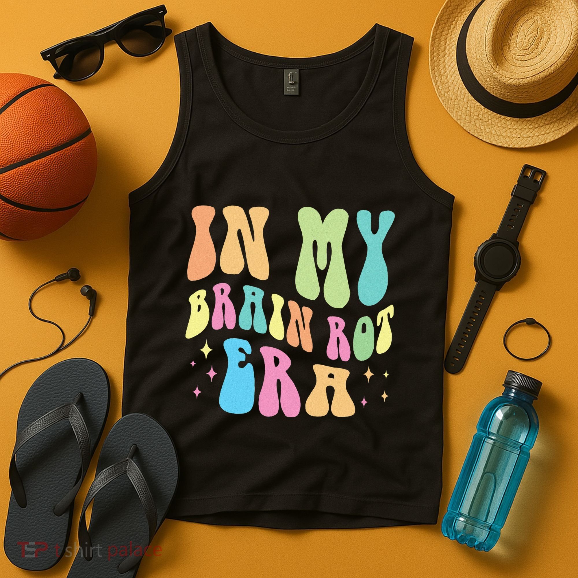 In My Brain Rot Era Brain Rot Meme Funny Quote Tank Top