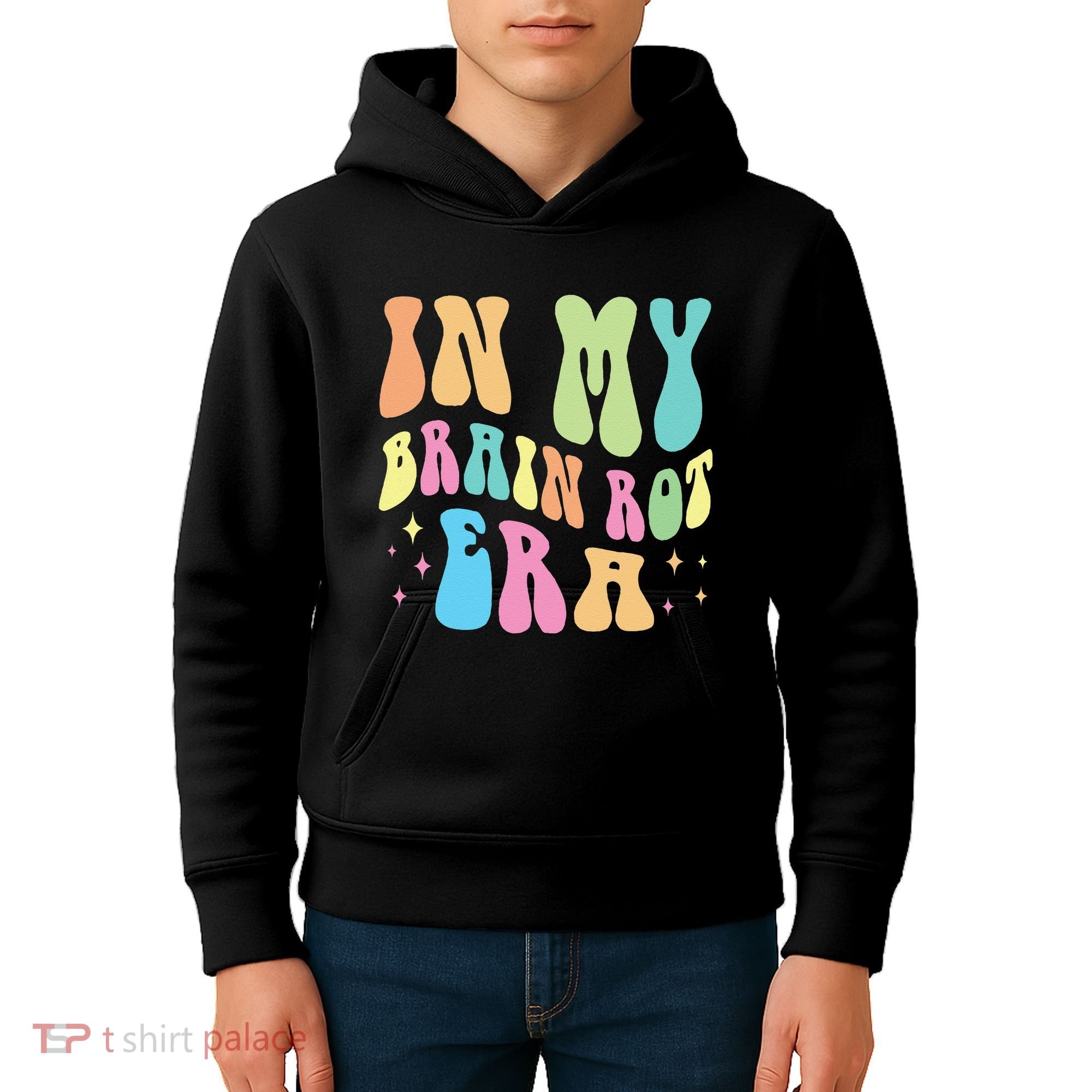 In My Brain Rot Era Brain Rot Meme Funny Quote Kids Hoodie