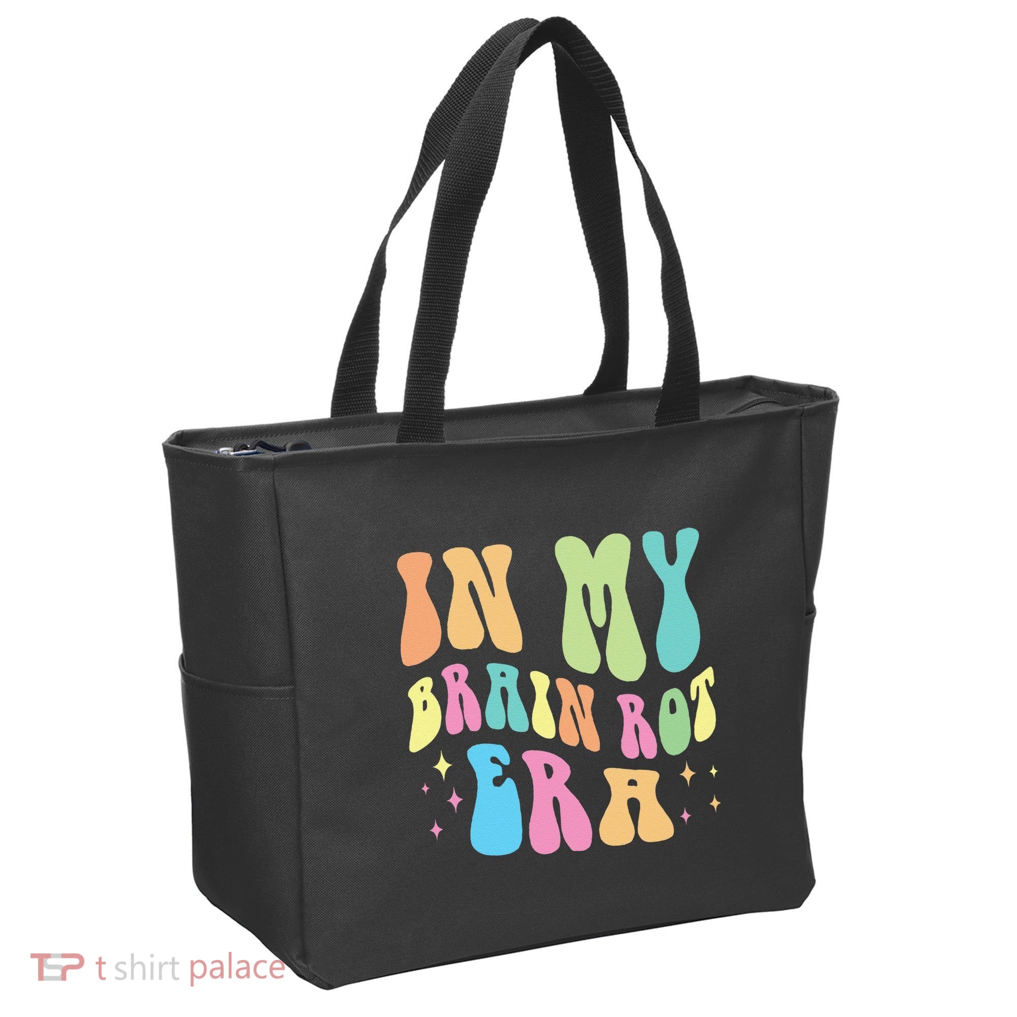 In My Brain Rot Era Brain Rot Meme Funny Quote Tote Bag