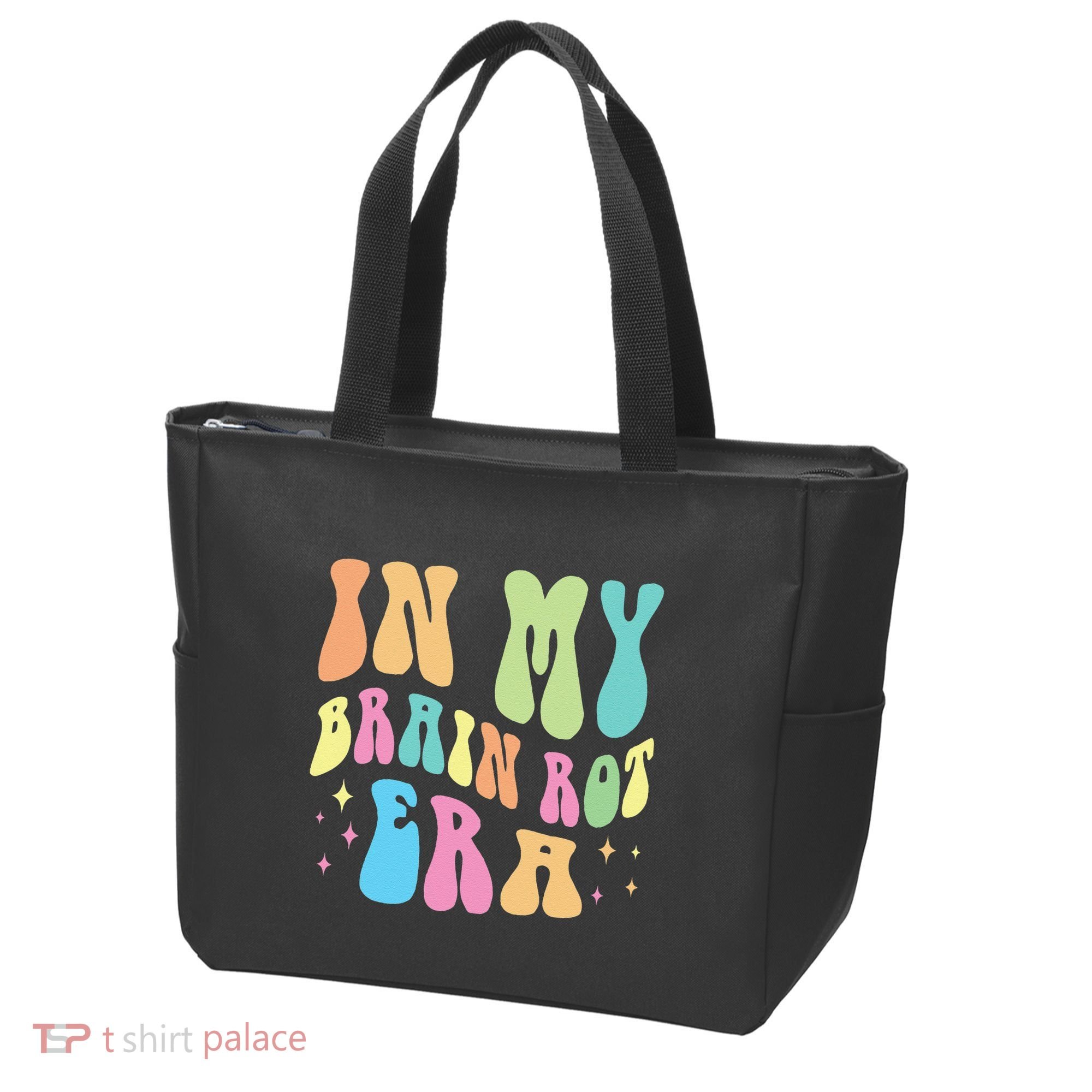 In My Brain Rot Era Brain Rot Meme Funny Quote Tote Bag