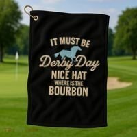 It Must Be Derby Day Golf Towel thumb 1