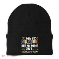 I May Be Non Verbal But My Mama Ain't Remember That Autism Spectrum Awareness Beanie thumb 0