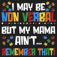 I May Be Non Verbal But My Mama Ain't Remember That Autism Spectrum Awareness Golf Towel thumb 3