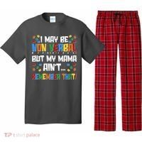 I May Be Non Verbal But My Mama Ain't Remember That Autism Spectrum Awareness Pajama Set thumb 0