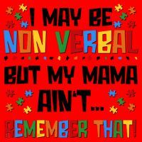 I May Be Non Verbal But My Mama Ain't Remember That Autism Spectrum Awareness Santa Hat thumb 1
