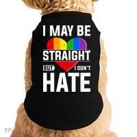 I May Be Straight But I Don't Hate LGBT Pride Ally Doggie Tank thumb 0