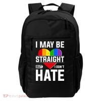 I May Be Straight But I Don't Hate LGBT Pride Ally Backpack thumb 0