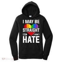 I May Be Straight But I Don't Hate LGBT Pride Ally Women's Hoodie thumb 0
