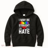 I May Be Straight But I Don't Hate LGBT Pride Ally Kids Hoodie thumb 0