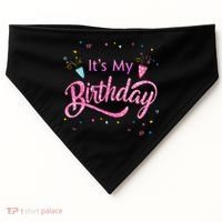 It's My Birthday Tee USA-Made Doggie Bandana thumb 0