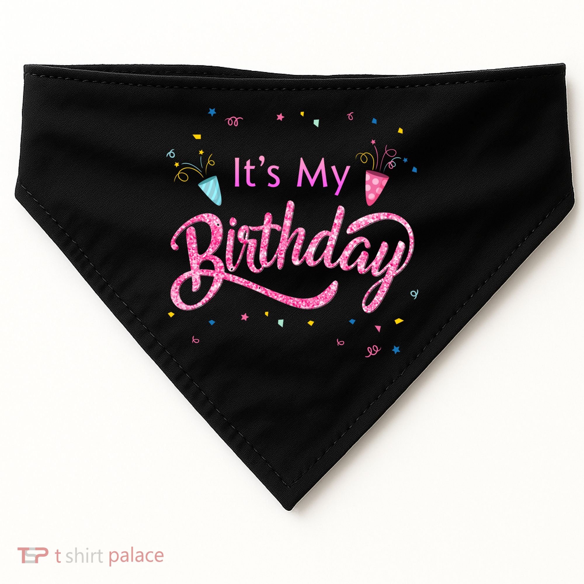 It's My Birthday Tee USA-Made Doggie Bandana