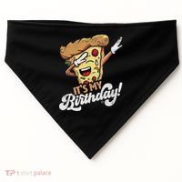It's My Birthday Cool Dabbing Pizza Gift Bday Party USA-Made Doggie Bandana thumb 0