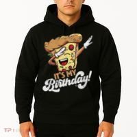 It's My Birthday Cool Dabbing Pizza Gift Bday Party Hoodie thumb 2