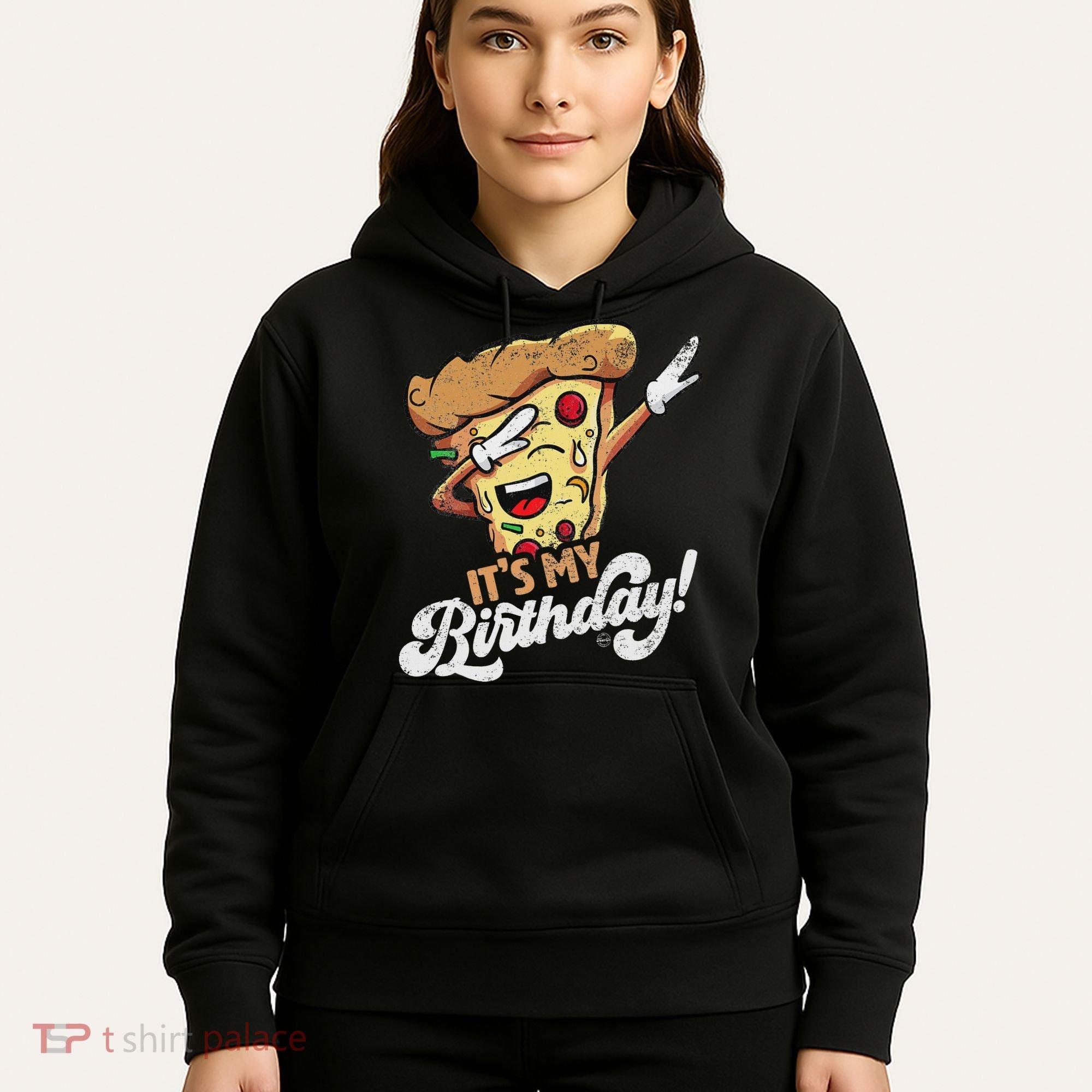 It's My Birthday Cool Dabbing Pizza Gift Bday Party Hoodie
