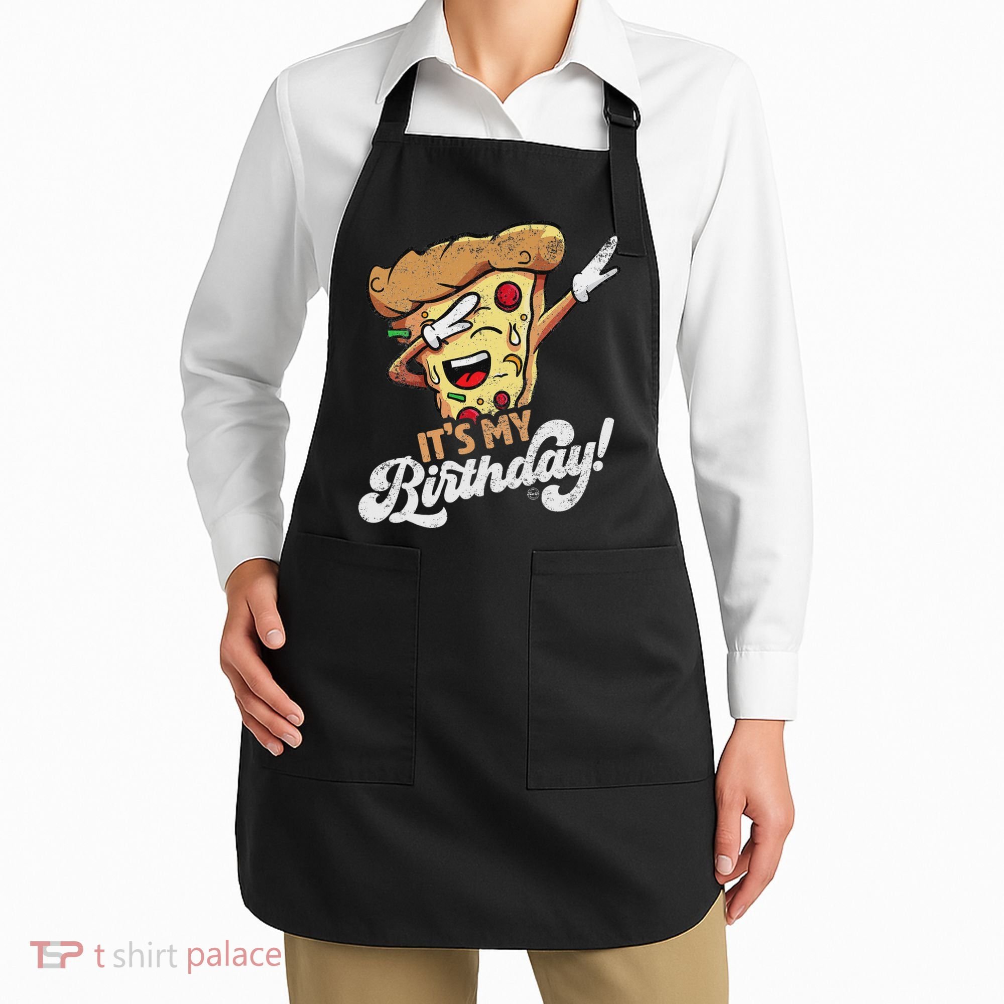It's My Birthday Cool Dabbing Pizza Gift Bday Party Apron
