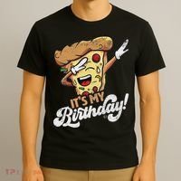 It's My Birthday Cool Dabbing Pizza Gift Bday Party T-Shirt thumb 3