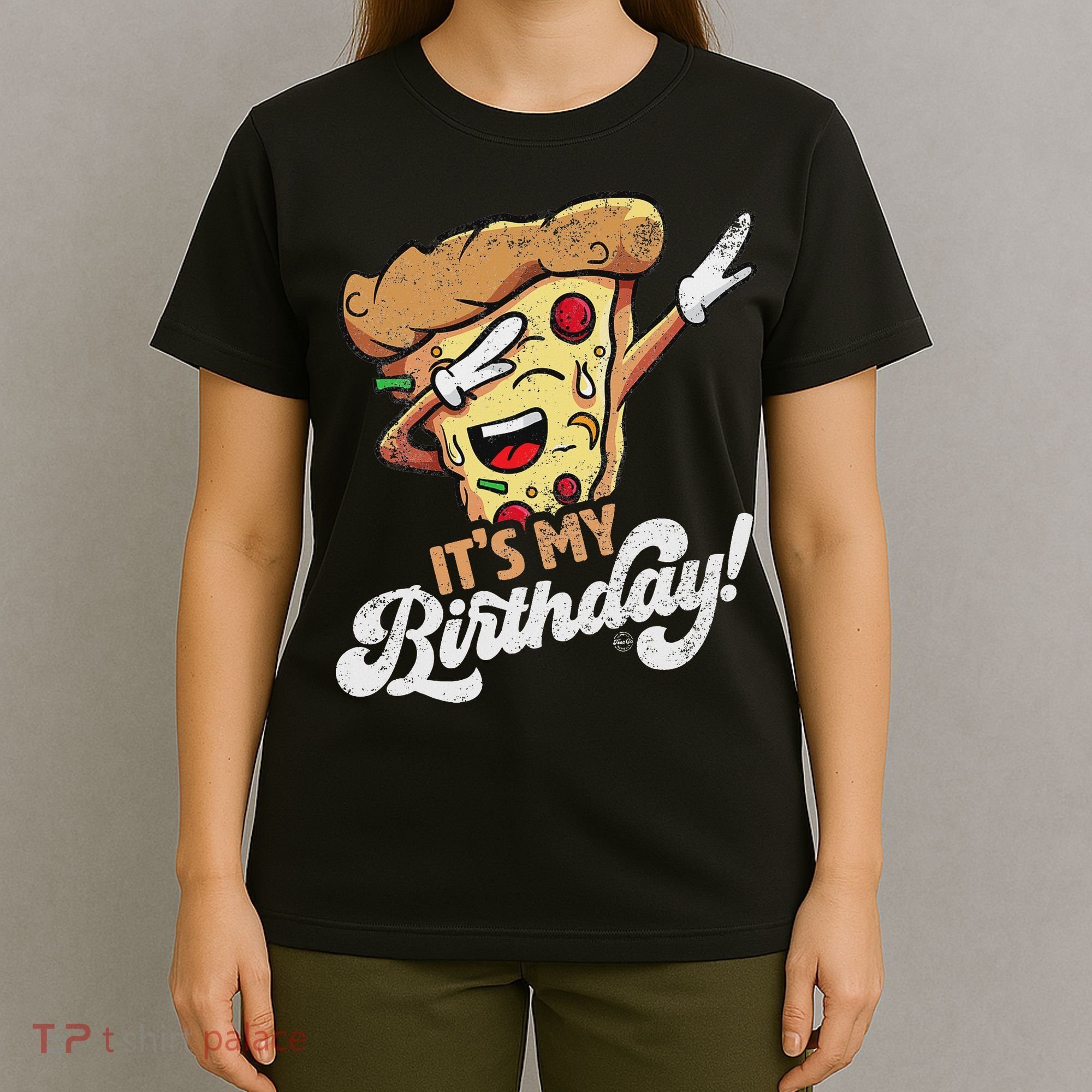 It's My Birthday Cool Dabbing Pizza Gift Bday Party T-Shirt