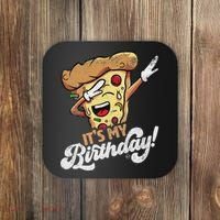 It's My Birthday Cool Dabbing Pizza Gift Bday Party Coaster thumb 0