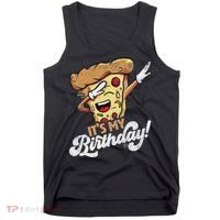 It's My Birthday Cool Dabbing Pizza Gift Bday Party Tank Top thumb 0