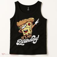 It's My Birthday Cool Dabbing Pizza Gift Bday Party Tank Top thumb 2