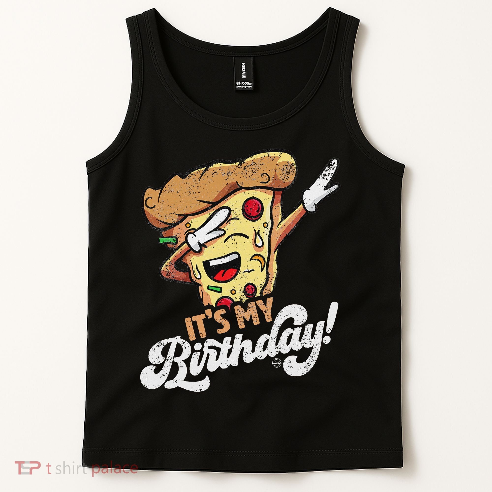 It's My Birthday Cool Dabbing Pizza Gift Bday Party Tank Top