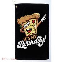 It's My Birthday Cool Dabbing Pizza Gift Bday Party Golf Towel thumb 0