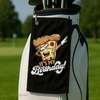 It's My Birthday Cool Dabbing Pizza Gift Bday Party Golf Towel thumb 2