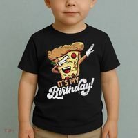 It's My Birthday Cool Dabbing Pizza Gift Bday Party Toddler T-Shirt thumb 2