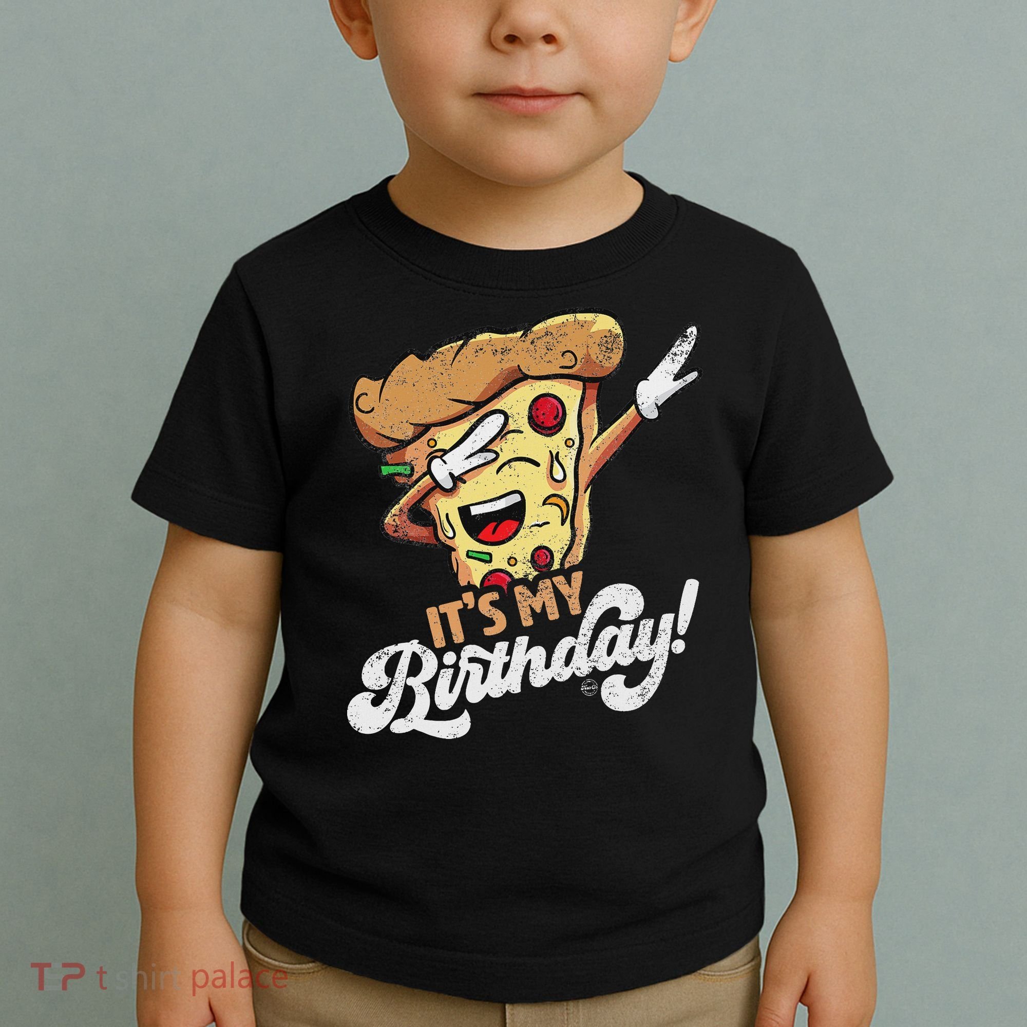 It's My Birthday Cool Dabbing Pizza Gift Bday Party Toddler T-Shirt