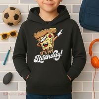 It's My Birthday Cool Dabbing Pizza Gift Bday Party Kids Hoodie thumb 2