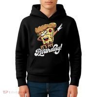 It's My Birthday Cool Dabbing Pizza Gift Bday Party Kids Hoodie thumb 4