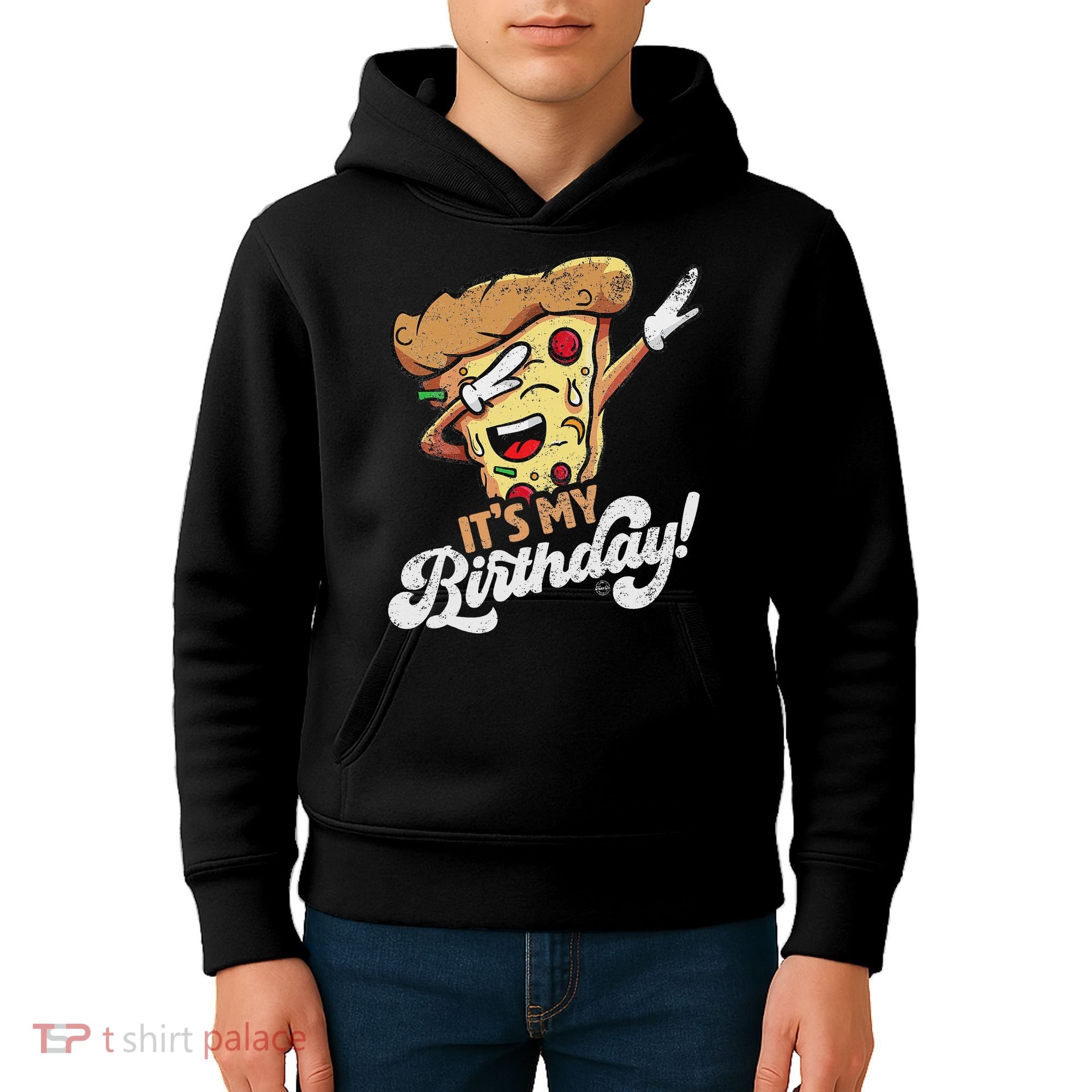 It's My Birthday Cool Dabbing Pizza Gift Bday Party Kids Hoodie